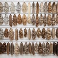 Extensions de cheveux synthétiques bouclées en fibre Kanekalon Futura, postiches queue de cheval à clipser avec cordon de serrage, vente en gros