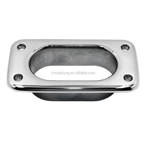 Matériel marin Quadrate Ovale Hawse Pipe Yahct 100x50mm 316 Acier Inoxydable Carré Hawse Pipe Bateau Deck Hawse Pipe avec <span class=keywords><strong>Taquet</strong></span> - Product Image 2