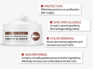 VIBRANT GLAMOUR จระเข้ซ่อมแซมแผลเป็นต่อต้านริ้วรอยชุ่มชื้นไวท์เทนนิ่งหดรูขุมขนครีมบํารุงผิวหน้า - Product Image 3