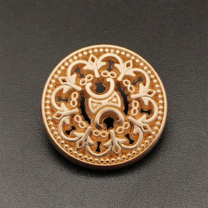 Iatest Sản Phẩm Trong Kho Retro Vàng Hollow May Nút Chân Vòng Kim Loại Nút Cho Áo Khoác Lazer Đồng Phục - Product Image 4