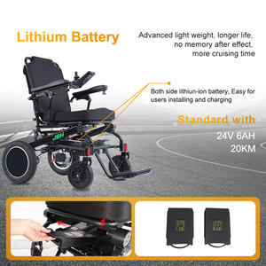 Silla de ruedas eléctrica de doble motor plegable con control remoto a precio de descuento - Product Image 5