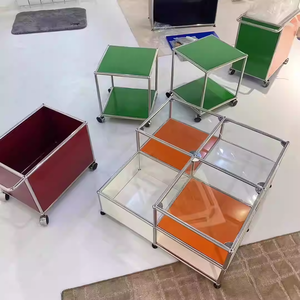 Modern Modular <strong>Storage</strong> Cabinet <strong>Table</strong> <strong>Storage</strong> Coffee <strong>Table</strong> <strong>Side</strong> Glass Modular Furniture Steel Glass Modular <strong>Table</strong> - Product Image 1