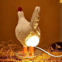 Poulet oeuf lampe bureau ornements coq oeuf LED veilleuse pour chambre salon nordique fête décoration de la maison accessoires
