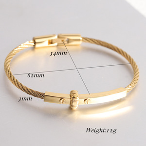 กำไลข้อมือสแตนเลสชุบทอง 18k สีดำ ดีไซน์เรียบง่ายทันสมัย สำหรับทุกเพศ เหมาะเป็นของขวัญวันครบรอบ ปี 2026 - Product Image 2