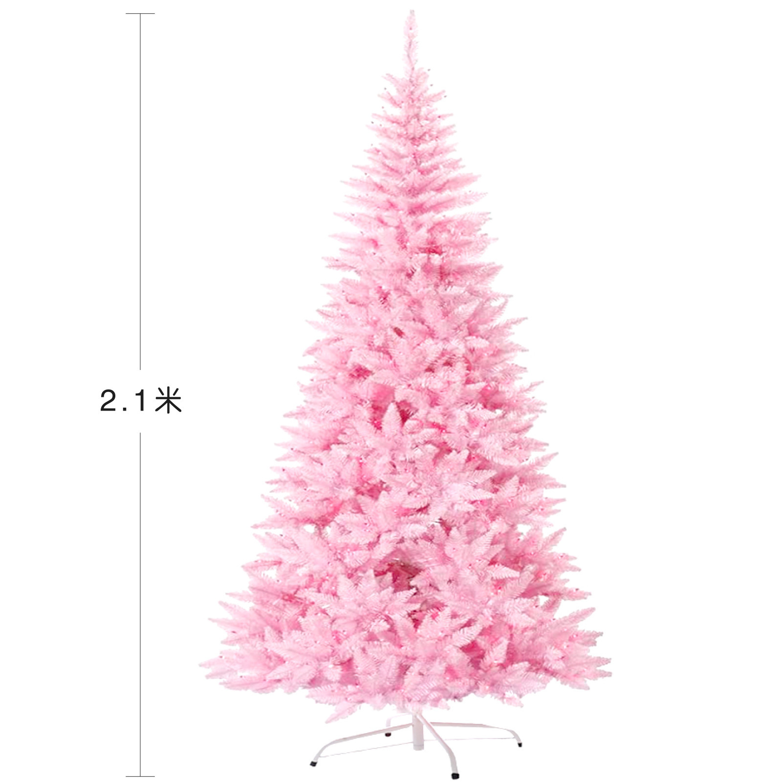 Árbol de Navidad rosa de 2,1 metros [800T]