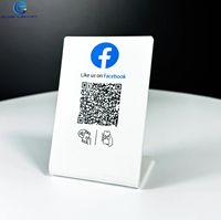 Personnalisé en Acrylique Google Review NFC Stand de Table Affichage Qr Code pour Restaurant Menu Instagram Facebook Whatsapp Linkedin