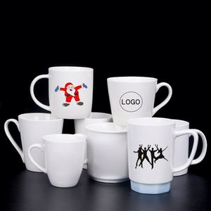 แก้วกาแฟเซรามิกเปล่าพิมพ์ลายโลโก้ตามสั่งสีขาวพอร์ซเลนขนาด11ออนซ์สำหรับเทศกาลคริสต์มาส - Product Image 3