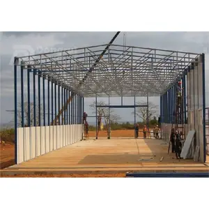 100 x 50 feet metal building h shaped steel structure warehouse steel construction