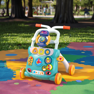 Trotteur pour bébé infantile <span class=keywords><strong>voiture</strong></span> de poussée en plastique multifonctionnelle pour enfants avec son léger bébé jouets de marcheur anti-renversement pour enfants - Product Image 4