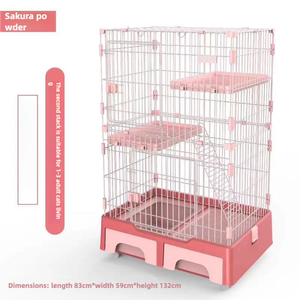 Recinzione per animali piccoli animali trasportino con filo di ferro solido chiusura a bottone e modello animale unico per gatti - Product Image 4