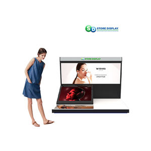 Présentoir armoires vitrine équipement publicitaire capteur de déclenchement LCD système de moniteur de promotion produits acryliques présentoirs - Product Image 1