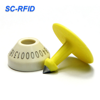 Étiquette d'oreille RFID UHF pour bétail et animaux, puce H3 pour la surveillance de l'élevage