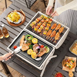 Griglia a Carbone Portatile, Piccoli <span class=keywords><strong>Barbecue</strong></span> Cilindrici <span class=keywords><strong>in</strong></span> Acciaio Inossidabile, Griglia Automatica Girevole per <span class=keywords><strong>Barbecue</strong></span> Domestico - Product Image 3