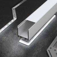 Profilé LED carré mince en alliage d'aluminium série 6000 le plus populaire pour éclairage de plafond et décorations de meubles, soudage et découpe TW5075