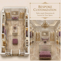 Armoire dressing de luxe royale en bois massif sculpté à la main, design français antique, pour grande villa, mobilier de chambre à coucher DIY