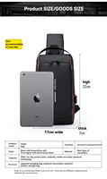 Tas Dada Anti Maling Oxford Tahan Air Tas Selempang Pengisi Daya USB Tas Bahu Perjalanan Bisnis Desain Ritsleting