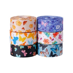 Ruban gros-grain écologique imprimé à motifs floraux et de personnages, <span class=keywords><strong>color</strong></span>é, pour emballage cadeau, collection printemps-été, de la marque MSD Factory - Product Image 1