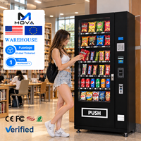 Distributeur automatique de snacks et de boissons, équipement de vente au détail compact, six étagères, écran LCD, contrôle de la température, surveillance à distance