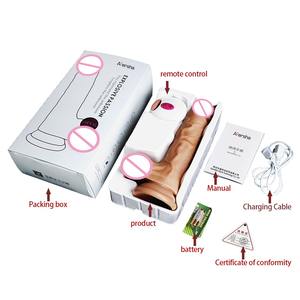 Draadloze afstandsbediening enorme dildo's zuignap penis grote realistische dildo <span class=keywords><strong>vibrator</strong></span> seksspeeltjes voor vrouwen - Product Image 1
