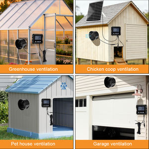 Ventilateur de refroidissement solaire et à piles de 2500 mAh <span class=keywords><strong>pour</strong></span> ferme - Solution de ventilation <span class=keywords><strong>pour</strong></span> les abris <span class=keywords><strong>pour</strong></span> animaux de compagnie, chiens et les bâtiments d'élevage - Product Image 4