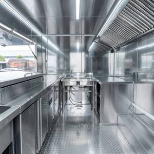 Chariot à Snacks Multifonctionnel Certifié CE, Remorque Mobile Carrée pour BBQ, Camion de Restauration pour Tacos, Frites, Burgers, Hot-dogs - Product Image 6