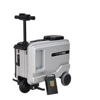 Valise trolley intelligente électrique à roulettes pivotantes en alliage d'aluminium avec serrure TSA pour adultes et enfants