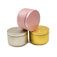 Kostenlose Probe 50ml bunte runde Metall Aluminium Box für Tee Candy Kaffee Lebensmittel Verpackungs behälter Aroma Kerze