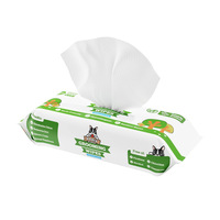 Lingettes pour animaux de compagnie OEM, lingettes nettoyantes pour chiens et chats avec logo personnalisé, sans alcool, hypoallergéniques, résistantes à la léchage, biodégradables pour le toilettage