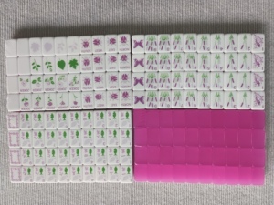 Tuiles de Mahjong américaines en acrylique, motif Gélatine Aubergine Violette, Photos réelles, En stock, Pour réunions de famille, Cadeau, Fête - Product Image 3