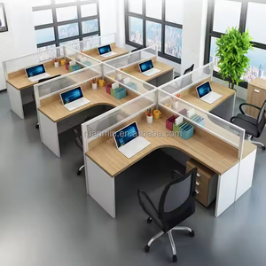 새로운 디자인 워크스테이션 배리어 조합 6-12 인용 모듈식 클래식 오피스 테이블 - Product Image 3