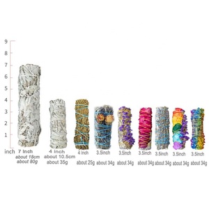 Palo de flores de Reiki para uso en el hogar, paquete de salvia Natural de 7 Chakras, color blanco y <span class=keywords><strong>azul</strong></span>, para la curación de frutas personalizadas, venta al por mayor - Product Image 6