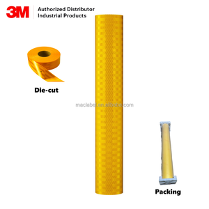 แผ่นสะท้อนแสง <span class=keywords><strong>3M</strong></span> 3931 เทปสะท้อนแสง <span class=keywords><strong>3M</strong></span> HIP ม้วนฟิล์มสะท้อนแสงสำหรับงานตัดไดคัทเพื่อความปลอดภัยบนท้องถนน สติ๊กเกอร์สะท้อนแสง PMMA แบบกำหนดเอง - Product Image 2