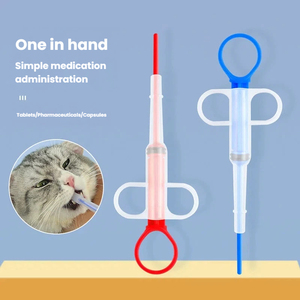 Dispenser per Medicinali per Animali Domestici, Siringa con 2 Punte in Silicone per Cani e Gatti, Strumento Morbido per l'Alimentazione di <span class=keywords><strong>Compresse</strong></span>, Capsule, Liquidi e Solidi - Product Image 1