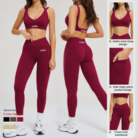 Vêtements de sport personnalisés en gros, vêtements de sport actifs, vêtements de sport grande taille, vêtements de sport sans couture, leggings et ensembles de soutien-gorge de yoga pour femmes