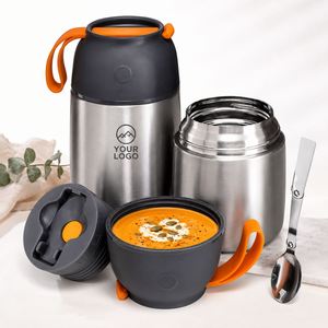 Thermos Moderne en Acier Inoxydable pour Enfants avec Cuillère, Contenant Isotherme Anti-Fuite pour Repas, Idéal Rentrée Scolaire - Product Image 3