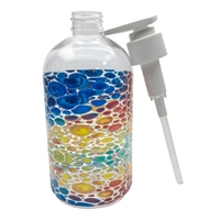 Bouteilles à pompe vides transparentes de 500 ml pour shampoing, gel douche, lotion, bouteille faciale, bouteille de lotion pour le corps avec pompe