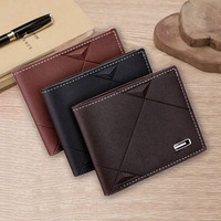 Dompet Pria Pendek Multi Slot Modis Baru Dompet Kasual Pria Muda Horizontal Sederhana Dompet Lembut