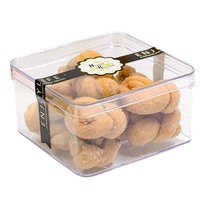 Boîte d'emballage en plastique rigide PS transparent verni pour mousse, tiramisu, pâtisserie, gâteau, 9,5*9,5*6,3 cm, 440 ml, vente en gros