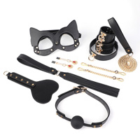 Kits de bondage 8 pièces, ensemble de restraints BDSM, menottes, fouet, collier, bâillon boule, jeu SM, flirt, jeu de rôle, jeu sexuel