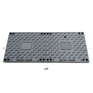Couvercle de manhole carré L2T L3T L4T en fonte ductile GGG 500-7 EN 124 1994, <span class=keywords><strong>peinture</strong></span> bitumineuse noire pour routes - Product Image 1
