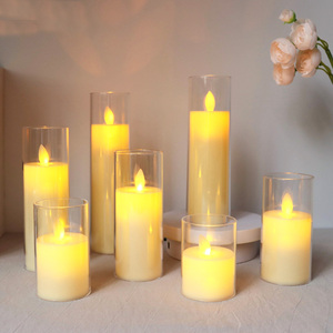 Bougie LED en Acrylique en Forme de Coupe, Bougies à Piles pour Décoration Maison, Pâques, <span class=keywords><strong>Halloween</strong></span>, Noël, Mariages, Bougie Pilier LED Lumineuse Sans Flamme - Product Image 4