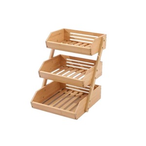 Cesta de bambú para frutas de 3 niveles, tamaño grande, para almacenamiento y exhibición en la cocina - Product Image 5