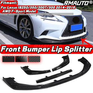 ชุดแต่งสปอยเลอร์กันชนหน้าสีดำด้าน สำหรับ Lexus IS250 350 200T 300 AWD F-Sport Style ปี 2014-2016 - Product Image 6