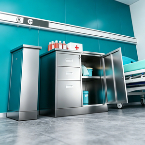 Armoire de rangement de laboratoire hospitalier en acier inoxydable de haute qualité, casier de laboratoire commercial pour fournitures et bancs de test - Product Image 3