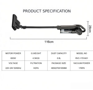 <span class=keywords><strong>Aspirateur</strong></span> vertical portatif filaire électrique 17 kPa 600 W pour la maison et les animaux domestiques - Product Image 6