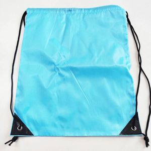 Custom Logo Durable 210D Nylon Pull String <b>Drawstring</b> Bag Draw String <b>Backpack</b> with Single Double Sided Printing - Product Image 4