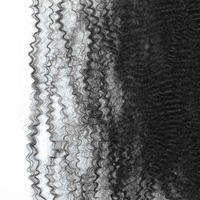 Fournisseur d'usine en gros Extensions de dreadlocks en cheveux humains Remy brésiliens 4C Afro Kinky en vrac, double trame, pour crochet et machine, teintes plus foncées