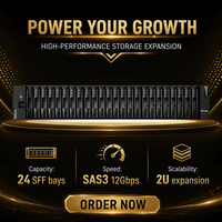 Boîtier d'extension Lenovo ThinkSystem DM240S 2U24 SFF, serveur de stockage à 24 baies pour l'informatique en rack