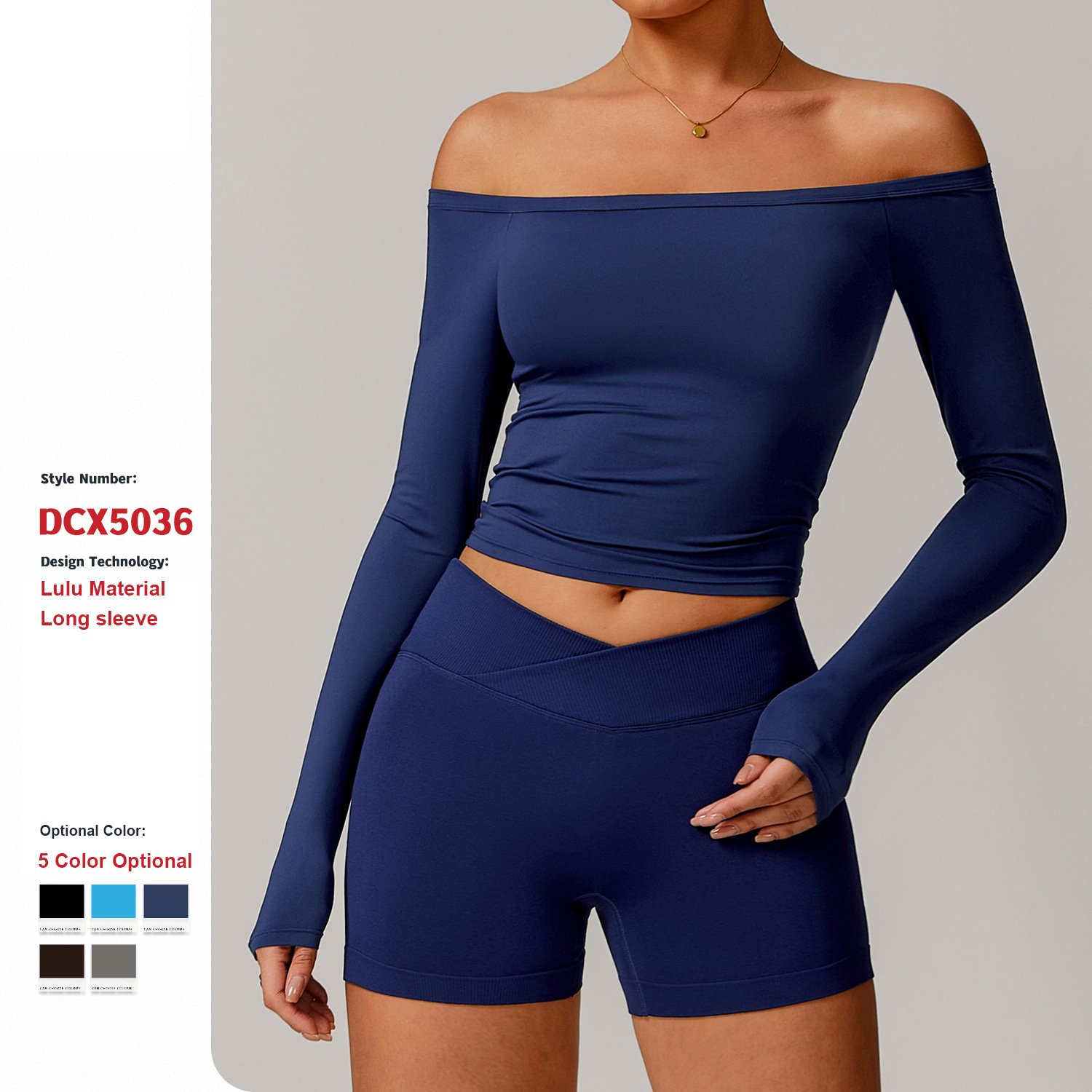 Custom Breathable Quick Drying Casual Yoga Long-Sleeved T-Shirt Women'S One-Shoulder Sports Top Fitness Tight Sportswear