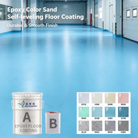 Peinture de sol auto-nivelante de couleur époxy imperméable antidérapante pour intérieur/extérieur pour salle de bain imitant les carreaux de céramique